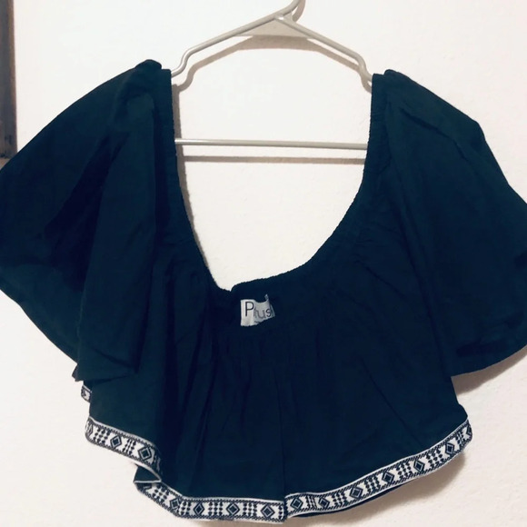 PITUSA Black Crop Top size Standard (Medium) - Picture 2 of 7